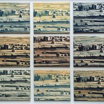 Landschaftssequenz 1, 1999, etchings on canvas, 85x110cm