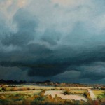 Landschaftsgarten, (Laurentiusberg vom Edelberg), 24.07.2011, Acryl auf Holz, 40x48 cm, Artikelbild